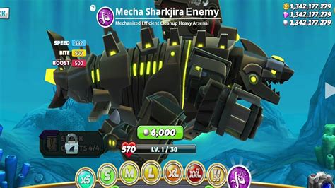 Hungry Shark World Enemy Mecha Sharkjira Godzilla Unlocked Mod All