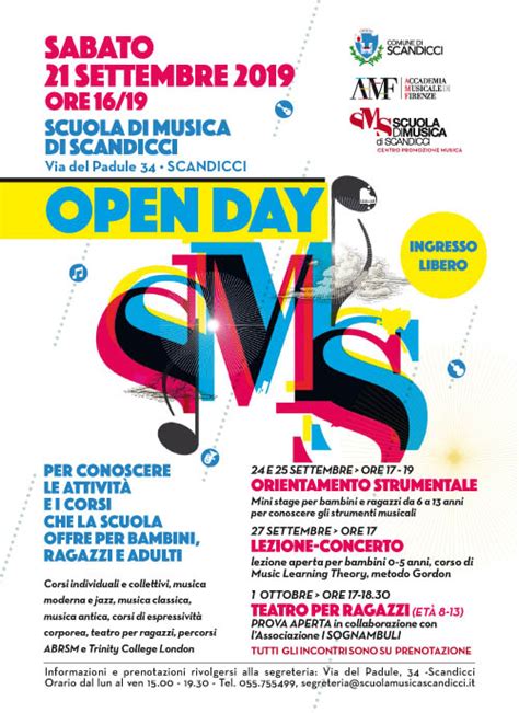 Open Day Scuola Di Musica Di Scandicci Accademia Musicale Di Firenze