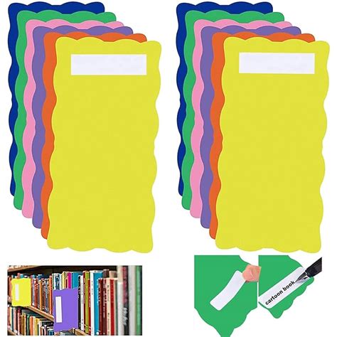 Buy Library Shelf Dividers For Shelves With 24pcs Blank Stickers 6 X 12 Colored Double Sided