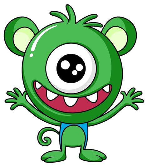 Premium Vector Cute One Eyed Monster Character