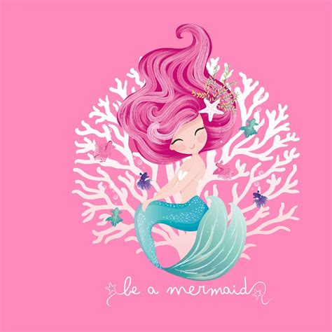 Bio Jersey Be A Mermaid Meerjungfrau Panel Merbeauty