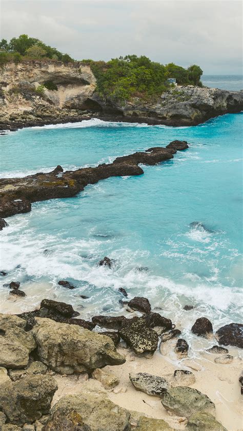 The Blue Lagoon Rocky Cove On Nusa Lembongan Island Bali Indonesia