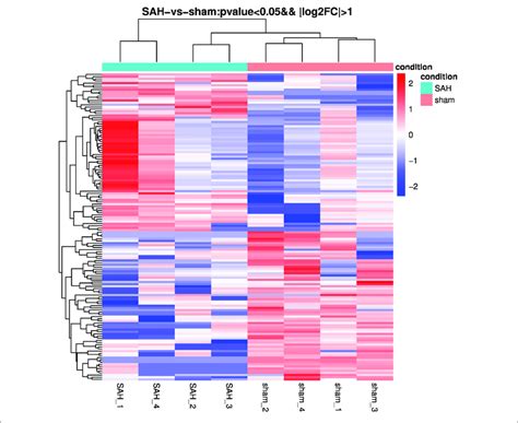 Heatmap Of Differential Microrna Mirna Expression Between Sham And Download Scientific