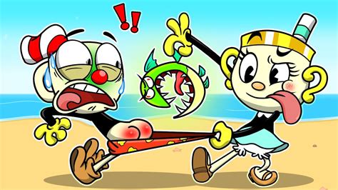 Wth Mermaid Eat Cuphead 🍑 😰😰 Cuphead Dlc Animation The Cuphead