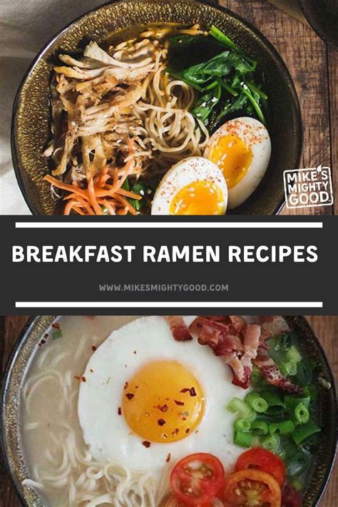 Breakfast Ramen Recipes Breakfast Ramen Recipe Ramen Recipes Recipes