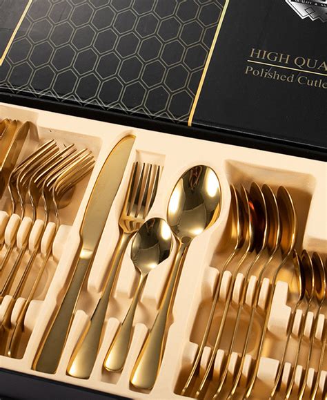 Expert Homewares Piece Gold Stainless Steel Cutlery Set Temple