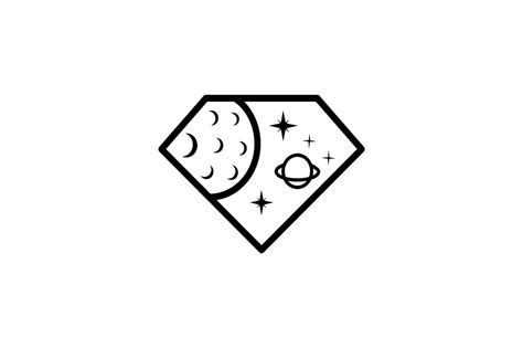 Diamond Icon Logo Space Planet Illustrat Graphic by cavuart · Creative ...