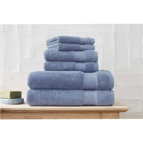 StyleWell 6 Piece HygroCotton Bath Towel Set In Washed Denim 6pcSet W