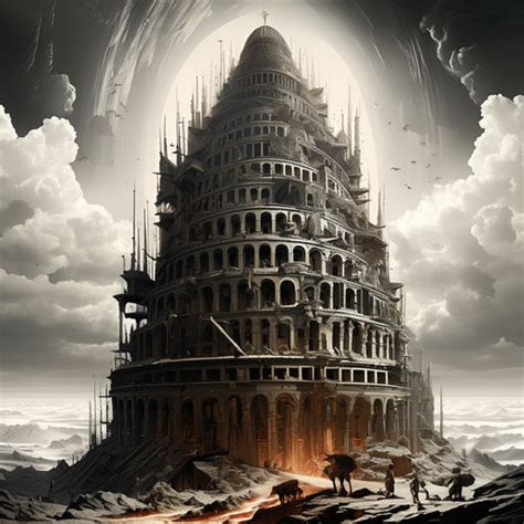 Bruegel Inspired Tower Of Babel Reshaped As A Man S Head Wit By Olga