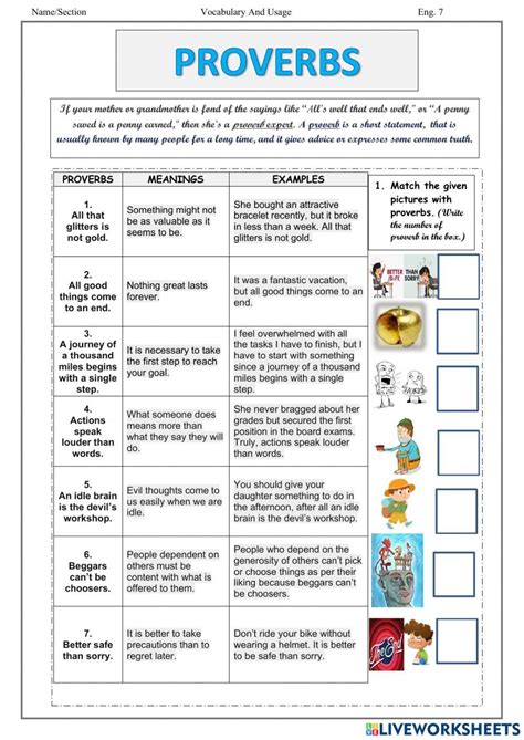 7101742 Proverbs Saimasps508 Liveworksheets