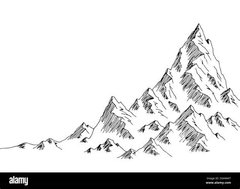 Mountain Outline Vector Stock Vector Images Alamy