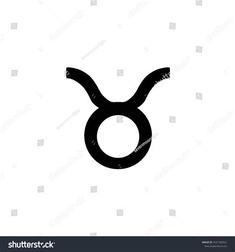 Taurus Zodiac Sign Symbole On White Background Royalty Free Stock