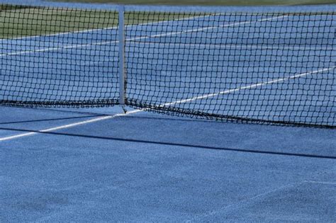 Tennis court painted in blue | Tennis, Court, Tennis court