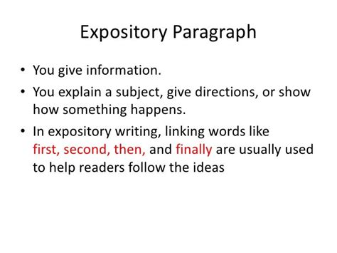 Expository paragraph