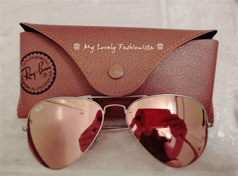 Ray Ban Original Aviator 58mm Sunglasses Mirror Lens Brown Pink