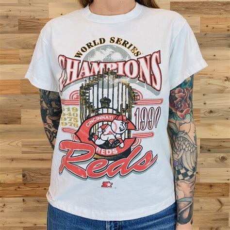 1990 Cincinnati Reds Baseball World Series Tee Shirt - Gem