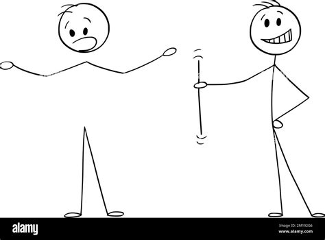 Person Holding Body Or Back Of Another Person Vector Cartoon Stick