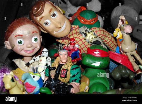 vintage toys in attic Stock Photo - Alamy