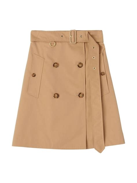 Burberry Cotton Gabardine Trench Coat Neutrals Farfetch