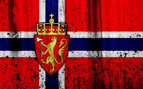 Download wallpapers Norwegian flag, 4k, grunge, flag of Norway, Europe ...