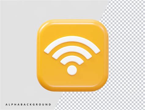 Premium PSD Wifi Icon Vector 3d Rendering Illustration