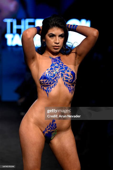 A Model Walks The Runway Wearing Black Tape Project During Los News Photo Getty Images