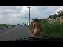 Mary Wife Naked On The Street Busy During The Day For Everyone To See