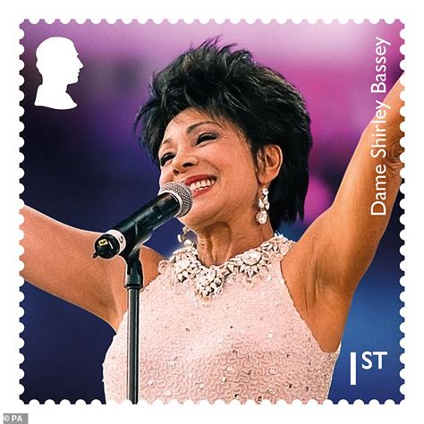 Royal Mail Releases A 12 Stamp Issue Of Dame Shirley Bassey Daily Mail Online