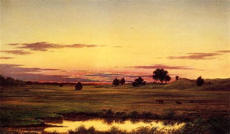 Reproducciones De Pinturas Sunset Rhode Island 1859 De Martin Johnson