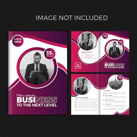 Premium Vector Corporate Bifold Brochure Template Design