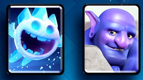 Clash Royale New Update Ice Spirit And Bowler New Cards Youtube