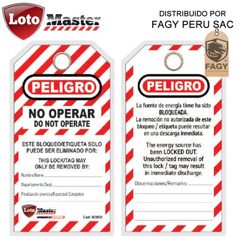 Etiqueta De Bloqueo Loto Master Venta De EPPS FAGY PERU