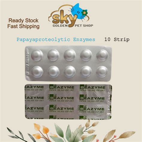 Beazyme Papain Tablet 10strip 1 Papan 10 Strip Lazada