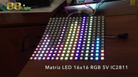 Matriz Led 16x16 Rgb 88light Youtube