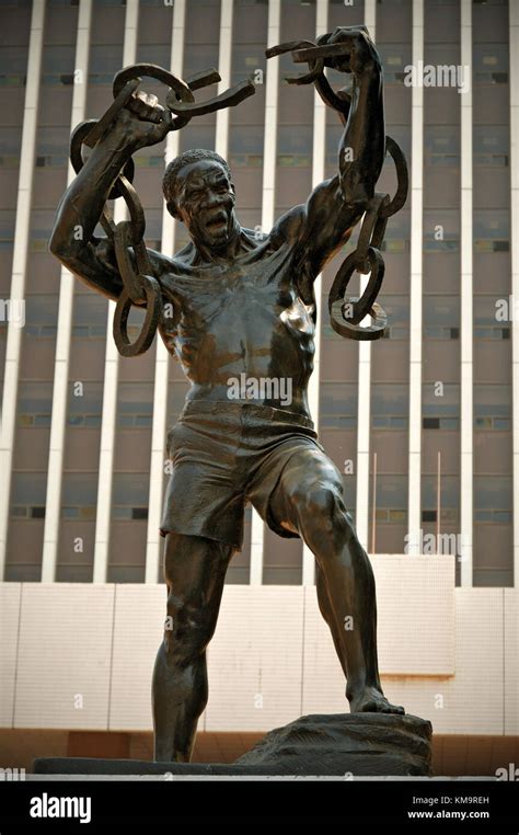 Close-up view of the Freedom statue (slave breaking his chains Stock Photo: 167402441 - Alamy