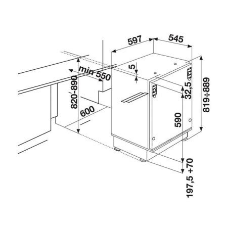 FRIGO BAR ENCASTRABLE FOCUS F585 170 LITRES à bas prix Electro Tounes