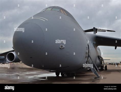 A U.S. Air Force C-5 Galaxy cargo plane on a runway Stock Photo - Alamy