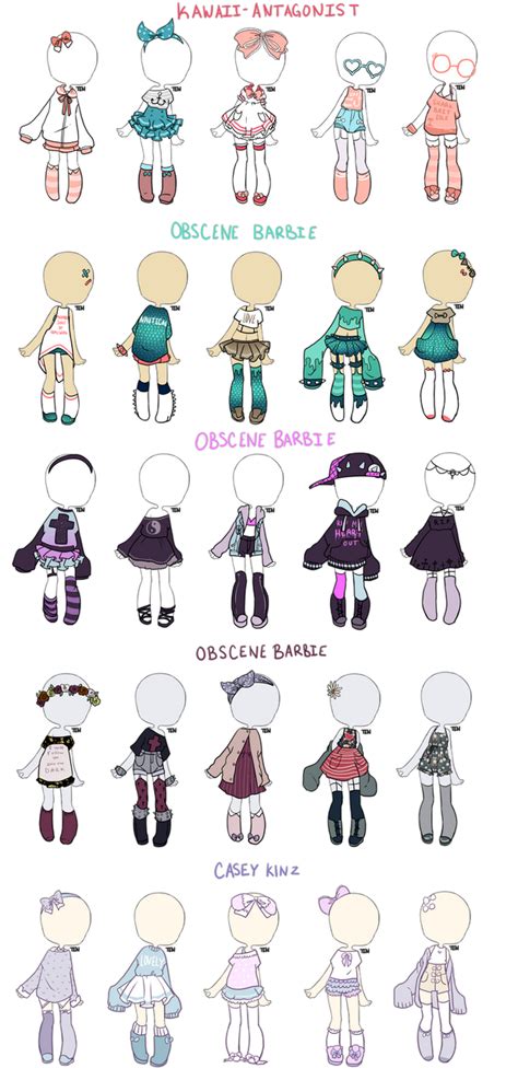 Out Custom Outfit Batch 01 By Tenshilove On Deviantart Drawing