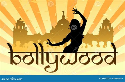 Bollywood Indische Filmindustrie Vektor Abbildung Illustration Von