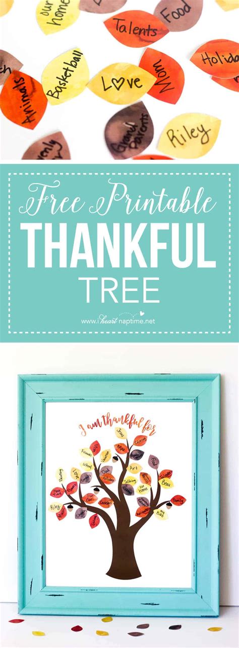 Free Printable Thankful Tree The Tree And The Leaves Are Available At