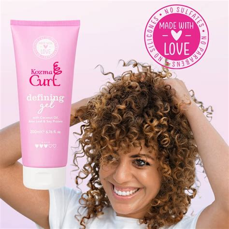 Kozma Curl Gel 676 Fl Oz Silicone Free Curly Hair Gel For Definition And Styling Suitable