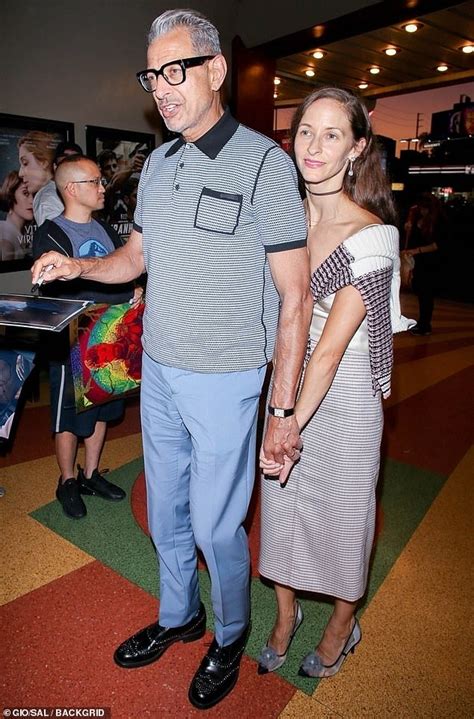 Jeff Goldblum 66 And Wife Emilie Livingston 36 Beam At Qanda In