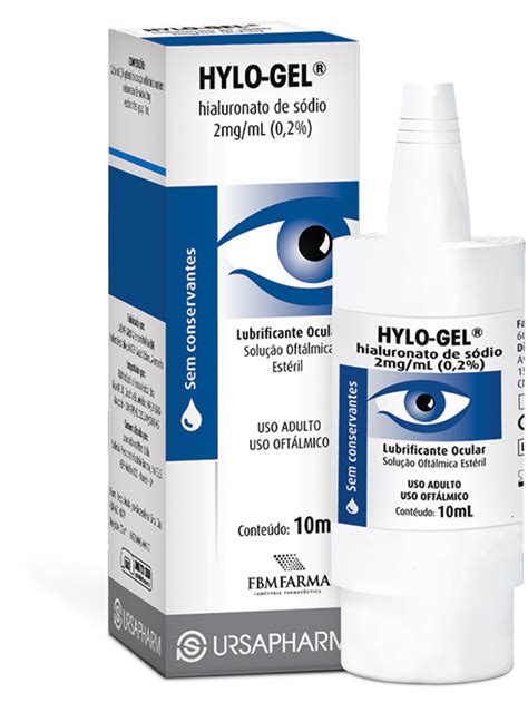 HYLO GEL LUBRIFICANTE OCULAR 2MG ML 10ML Drogão Super