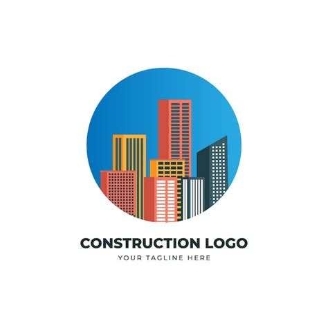 Diseño De Logotipo De Construcción Con Plantilla De Vector De Edificios