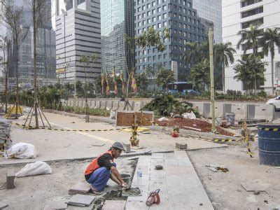 Penataan Trotoar Sudirman Thamrin Antara Foto