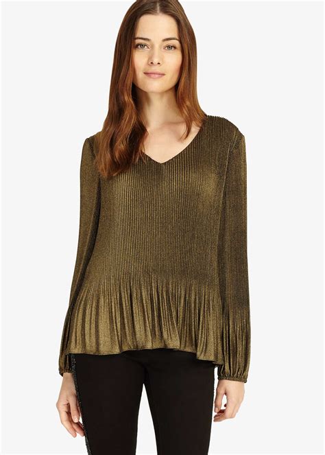 Ella Foil Pleated Blouse Phase Eight Uk