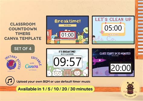 Classroom Countdown Timers for Enhanced Productivity in 1, 5, 10, 20 ...