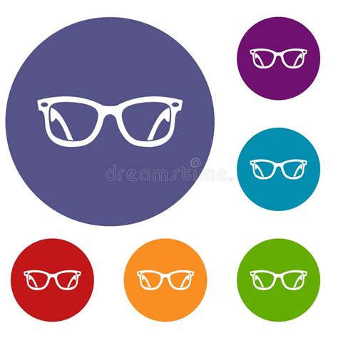 Eyeglasses Icons Set Stock Vector Illustration Of Blue 95793424