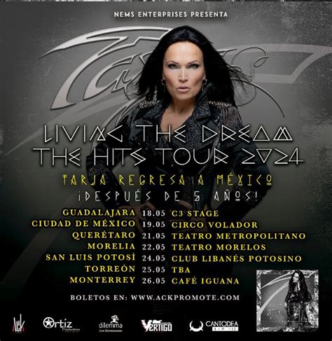 Tarja Living The Dream The Hits Tour 2024 Line Up