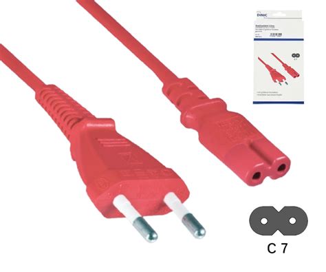 Mag Kabel Netzkabel Eurostecker Typ C Auf C7 Rot 1 8m 0 75mm²